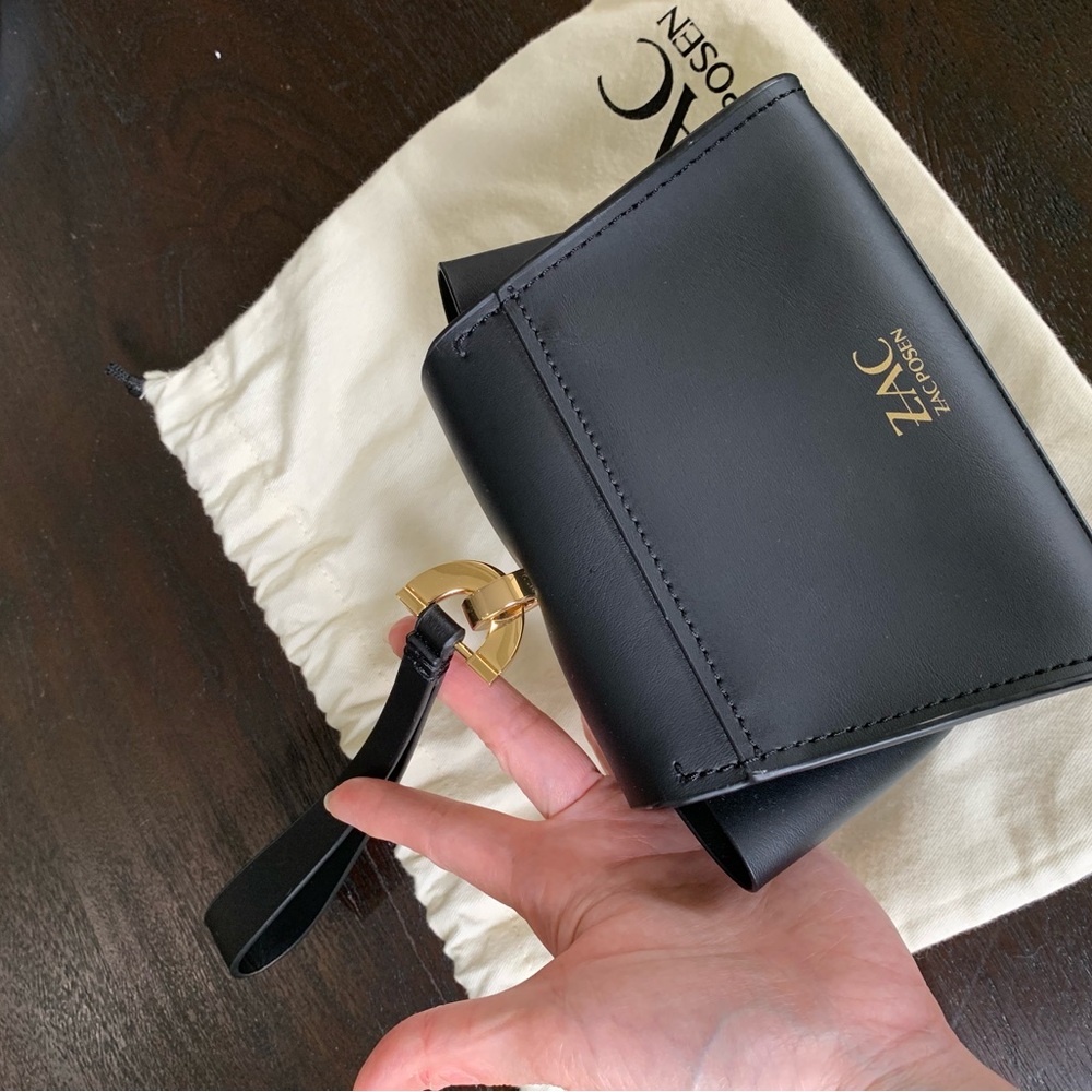 ZAC Zac Posen Black Wristlet with Gold Accent - Picture 2 of 5
